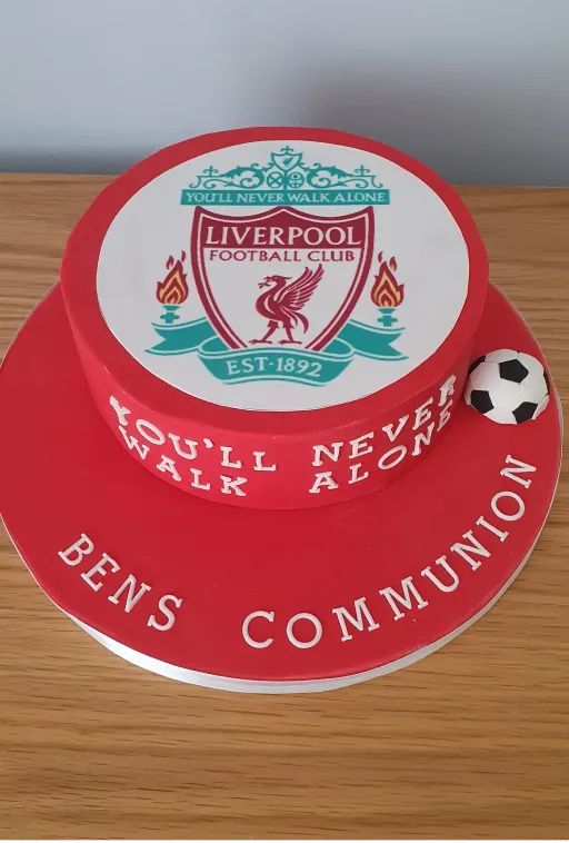 Liverpool FC themed birthday cake
