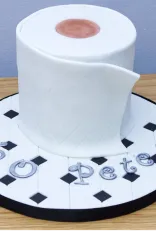 Novelty sculpted birthday cake